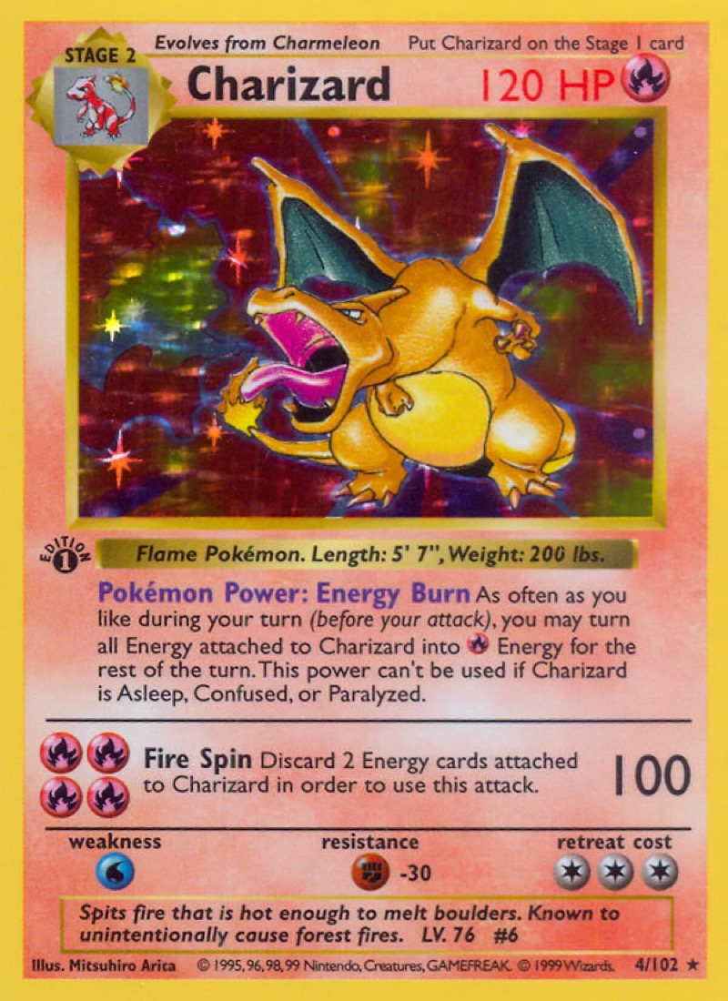 Pokémon Base Set Charizard 1st Edition
